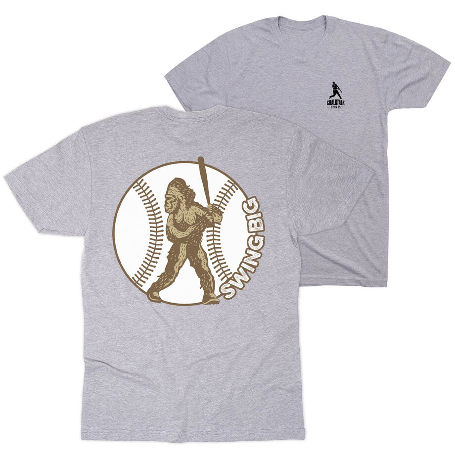 Baseball Short Sleeve T-Shirt - Baseball Bigfoot (Back Design)