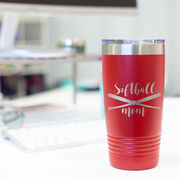 Softball 20oz. Double Insulated Tumbler - Softball Mom