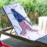 Baseball Premium Beach Towel - Patriotic Baseball