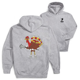Guys Lacrosse Hooded Sweatshirt - Top Cheddar Turkey Tom (Back Design)