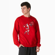 Basketball Crewneck Sweatshirt - Slam Dunk Santa