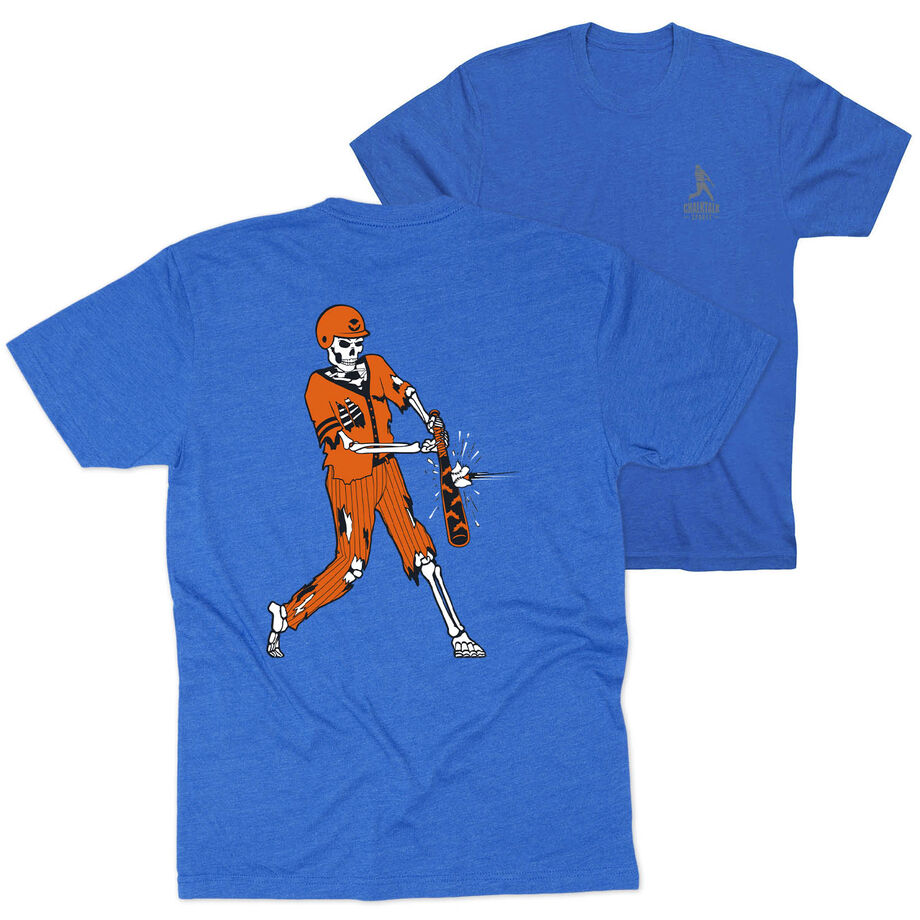 Baseball Short Sleeve T-Shirt - Home Run Zombie (Back Design)