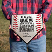 Baseball Home Plate Plaque - Dear Mom