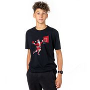 Basketball T-Shirt Short Sleeve - Slam Dunk Santa