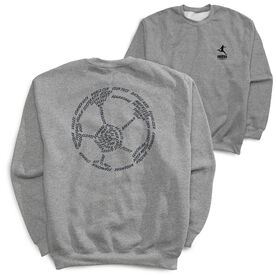 Soccer Crewneck Sweatshirt - Soccer Words (Back Design)