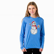 Volleyball Long Sleeve Performance Tee - Serving Holiday Cheer