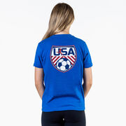 Soccer Short Sleeve T-Shirt - Soccer USA (Back Design)