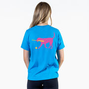 Softball Short Sleeve T-Shirt - Mitts the Softball Dog (Back Design)