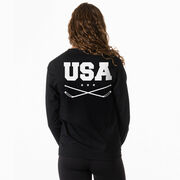 Hockey Tshirt Long Sleeve - USA(Back Design)