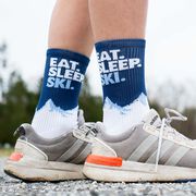 Skiing Woven Mid-Calf Socks - Eat. Sleep. Ski