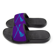 Girls Lacrosse Repwell&reg; Slide Sandals - Crossed Sticks