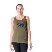 Girls Lacrosse Women's Everyday Tank Top - LuLa The Lax Dog Blue