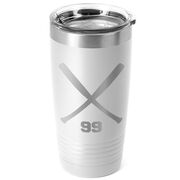 Softball 20 oz. Double Insulated Tumbler - Personalized Crossed Bats