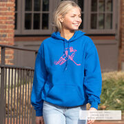 Hockey Hooded Sweatshirt - Neon Hockey Girl