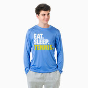 Tennis Long Sleeve Performance Tee - Eat. Sleep. Tennis.