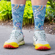 Guys Lacrosse Graphic Flex Mid-Calf Socks - Velocity