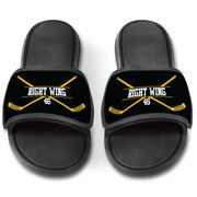 Hockey Repwell&reg; Slide Sandals - Personalized Crossed Sticks