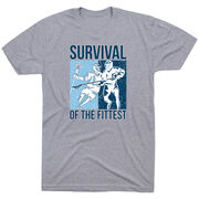 Guys Lacrosse Short Sleeve T-Shirt - Survival of the Fittest