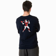 Football Crewneck Sweatshirt - Touchdown Santa (Back Design)