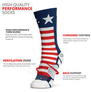 Swimming Woven Mid-Calf Socks - USA