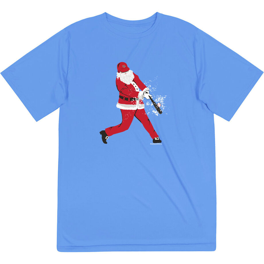 Baseball Short Sleeve Performance Tee - Home Run Santa