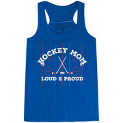 Hockey Flowy Racerback Tank Top - Loud and Proud Hockey Mom