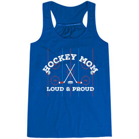 Hockey Flowy Racerback Tank Top - Loud and Proud Hockey Mom