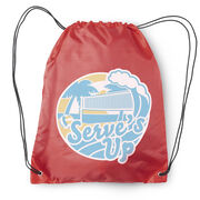 Volleyball Drawstring Backpack - Serve's Up