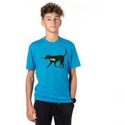 Guys Lacrosse Short Sleeve T-Shirt - Max The Lax Dog