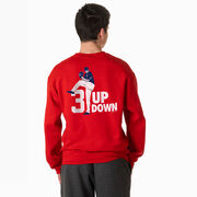 Baseball Crewneck Sweatshirt - 3 Up 3 Down (Back Design)