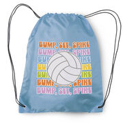 Volleyball Drawstring Backpack - Bump, Set, Spike