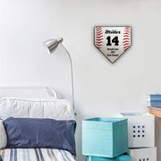 Baseball Personalized Baseball Stitches Home Plate Plaque