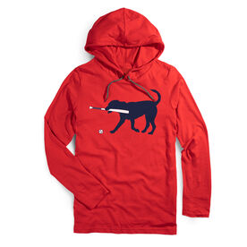 Men's Baseball Lightweight Hoodie - Navy Baseball Dog