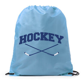 Hockey Crossed Sticks Drawstring Backpack