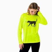 Hockey Long Sleeve Performance Tee - Howe the Hockey Dog