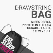 Cheerleading Drawstring Backpack Eat. Sleep. Cheer.