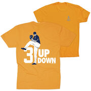 Baseball Short Sleeve T-Shirt - 3 Up 3 Down (Back Design)