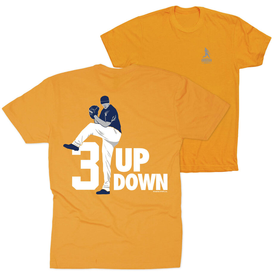 Baseball Short Sleeve T-Shirt - 3 Up 3 Down (Back Design)