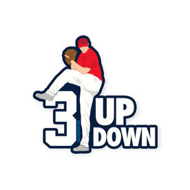 Baseball Sticker - 3 Up 3 Down