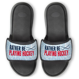 Hockey Repwell&reg; Slide Sandals - Rather Be Playing Hockey