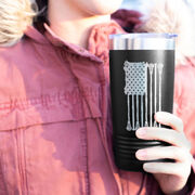 Guys Lacrosse 20 oz. Double Insulated Tumbler - Lax Flag