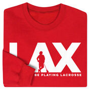 Guys Lacrosse Crewneck Sweatshirt - I'd Rather Lax