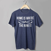 Hockey Short Sleeve T-Shirt - Home Is Where The Rink Is