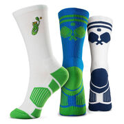 Pickleball Woven Mid-Calf Sock Set - Pickler