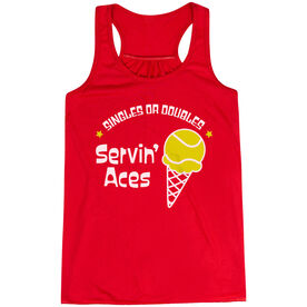 Tennis Flowy Racerback Tank Top - Servin' Aces