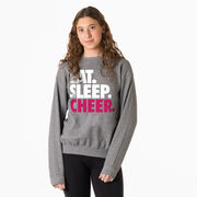 Cheerleading Crewneck Sweatshirt - Eat Sleep Cheer