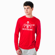 Guys Lacrosse Long Sleeve Performance Tee - Bad To The Bone