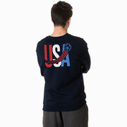 Soccer Crewneck Sweatshirt - USA Patriotic (Back Design)
