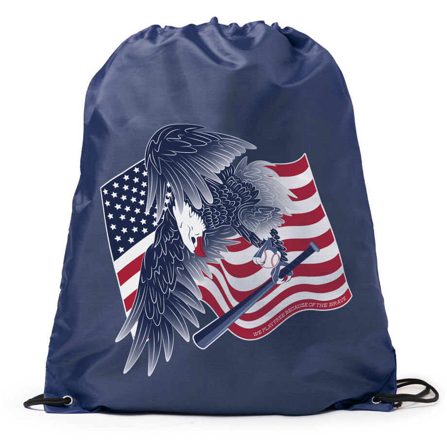Baseball Drawstring Backpack - Baseball Eagle