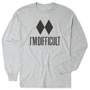 Skiing & Snowboarding Tshirt Long Sleeve - I'm Difficult